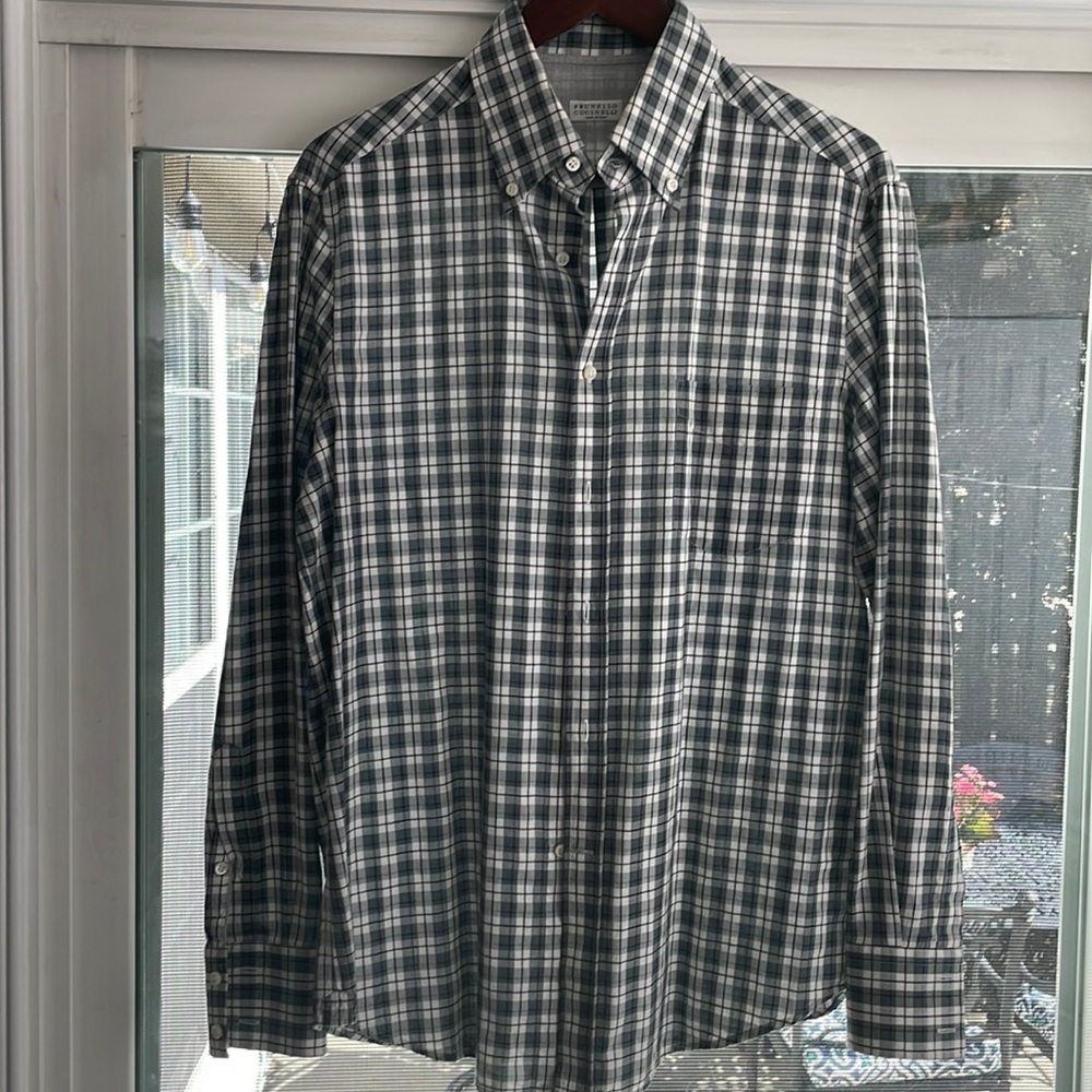 Brunello Cucinelli Mens Casual Shirt NWOT!
Med Cotton, Linen Blend! 3 Season